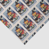 ヴィンテージのハロウィンの魔法使いのカボチャパーティーのティッシュ 薄葉紙 (詳細)