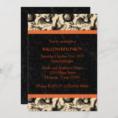 ヴィンテージのハロウィンの魔法使いのパーティの招待状 招待状 (正面/裏面)