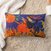 ヴィンテージのハロウィンの魔法使いの装飾用クッション ランバークッション (ブランケット)