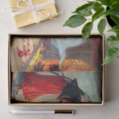 ヴィンテージのハロウィンの魔法使いの黒猫のパーティーのティッシュ 薄葉紙 (ギフト)