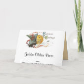 ヴィンテージのハロウィンの魔法使いカード カード (裏面)