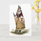 ヴィンテージのハロウィンの魔法使いカード カード (黄色い花)