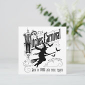 ヴィンテージのハロウィンの魔法使い カード (スタンド正面)