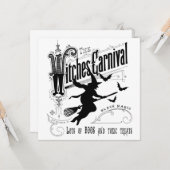 ヴィンテージのハロウィンの魔法使い カード (正面/裏面インサイチュ)