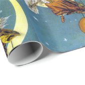 ヴィンテージのハロウィンの魔法使い ラッピングペーパー (ロールコーナー)