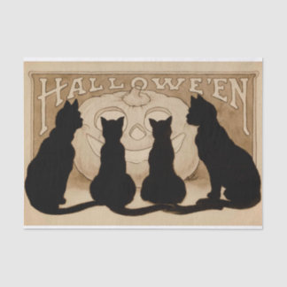 ヴィンテージのハロウィンの黒猫のパーティーのティッシュ 薄葉紙