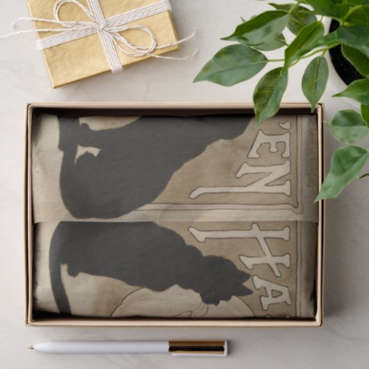 ヴィンテージのハロウィンの黒猫のパーティーのティッシュ 薄葉紙 (ギフト)