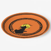 ヴィンテージのハロウィンの黒猫の紙皿 ペーパープレート (アングル)