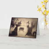 ヴィンテージのハロウィンカード カード (黄色い花)