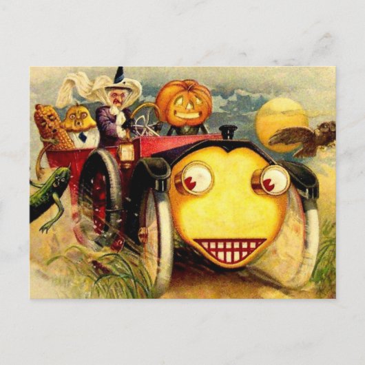 ヴィンテージのハロウィンカード ポストカード (正面)