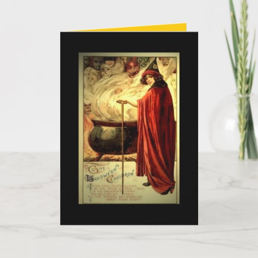 ヴィンテージのハロウィンカード"大がま" カード (正面)