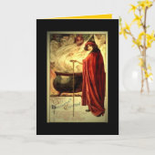 ヴィンテージのハロウィンカード"大がま" カード (黄色い花)