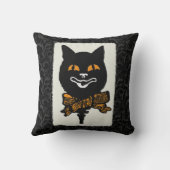 ヴィンテージのハロウィン猫の装飾 クッション (裏面)