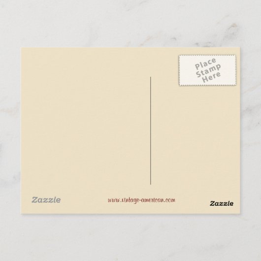 ヴィンテージのハロウィン ポストカードの猫とフクロウ ポストカード (裏面)