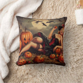 ヴィンテージのハロウィーンのピン留め クッション (ブランケット)