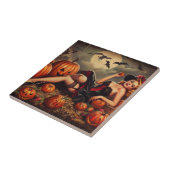 ヴィンテージのハロウィーンのピン留め タイル (側面)