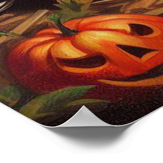 ヴィンテージのハロウィーンのピン留め ポスター (角)