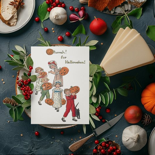 ヴィンテージのハロウィーンの子供のためのハーラー シーズンカード