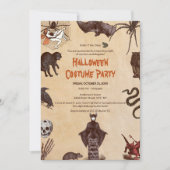 「ヴィンテージのハロウィーン 招待状 (正面)