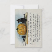 ヴィンテージのハローウィンパーティの招待状 招待状 (正面)