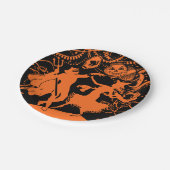 ヴィンテージのハローウィンパーティ ペーパープレート (アングル)