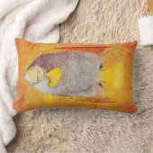 ヴィンテージのハワイの天使の魚-ハワイのアンティーク ランバークッション (ブランケット)