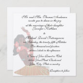 ヴィンテージのハワイの熱帯結婚式および披露宴 招待状 (正面/裏面)