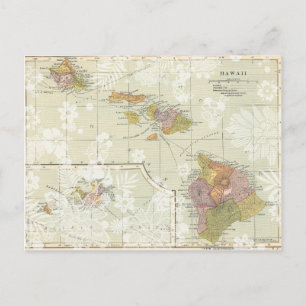 ヴィンテージのハワイの郵便はがきの保存日付 案内ポストカード