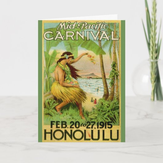 ヴィンテージのハワイ旅行 カード (正面)