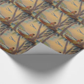 ヴィンテージのハワイ旅行-ハワイの女の子のダンサー ラッピングペーパー (角)