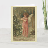 ヴィンテージのハンガリー人のKarácsonyiのクリスマスカード シーズンカード (正面)