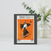 ヴィンテージのハンバー自転車広告 ポストカード (スタンド正面)