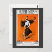 ヴィンテージのハンバー自転車広告 ポストカード (正面/裏面)