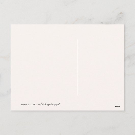 ヴィンテージのハートおよびバラのバレンタインデーの郵便はがき シーズンポストカード (裏面)