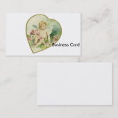 ヴィンテージのハートおよび天使-母の日かバレンタイン 名刺 (正面/裏面)