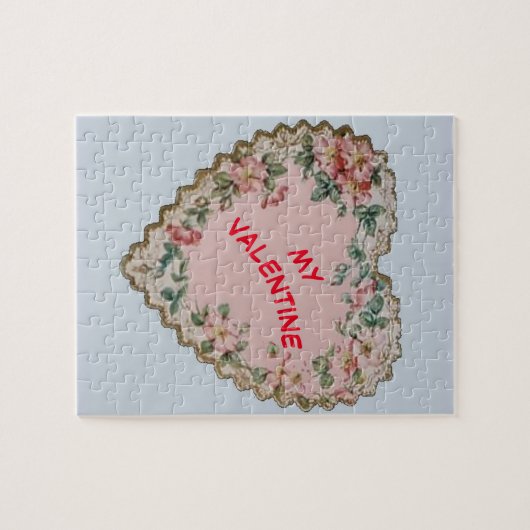 ヴィンテージのハートのバレンタインデーのパズル ジグソーパズル (横)