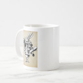 ヴィンテージのハート コーヒーマグカップ (正面左)