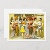 ヴィンテージのハードリー・バーリー・ヴォードヴィル広告 ポストカード (正面/裏面)