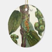 ヴィンテージのハーブ香辛料、黒胡椒の植物 セラミックオーナメント (左)