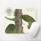 ヴィンテージのハーブ香辛料、黒胡椒の植物 マウスパッド (マウス)