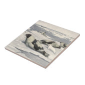 ヴィンテージのハープシール北極雪Louis Fuertes タイル (側面)