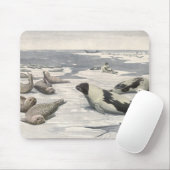 ヴィンテージのハープシール北極雪Louis Fuertes マウスパッド (マウス)