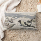 ヴィンテージのハープシール北極雪Louis Fuertes ランバークッション (ブランケット)