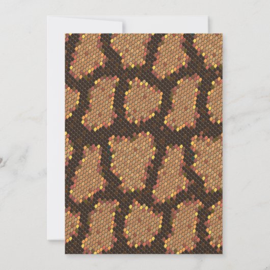 ヴィンテージのハ虫類の誕生日のパーティの招待状 招待状 (裏面)