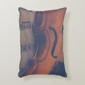 ヴィンテージのバイオリンの枕 アクセントクッション (正面(垂直))