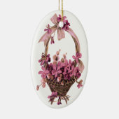 ヴィンテージのバイオレットおよび弓オーナメント セラミックオーナメント (右)