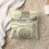 ヴィンテージのバイキングのアートワークおよびイラストレーション クッション (ブランケット)