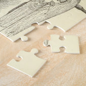 ヴィンテージのバイキングのアートワークおよびイラストレーション ジグソーパズル (側面)