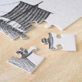 ヴィンテージのバイキングの軍艦の歴史および図表 ジグソーパズル (側面)