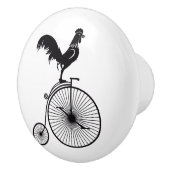 ヴィンテージのバイクに坐っているオンドリ セラミックノブ (右)